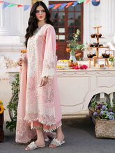 Lawn-3PC Embroidered Shirt with Organza Embroidered Dupatta-1322